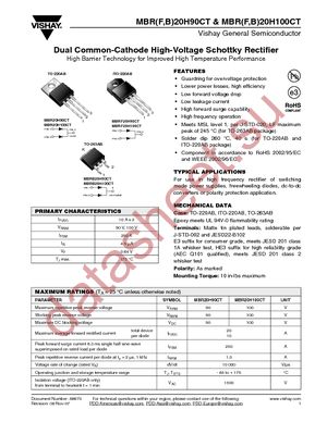MBRB20H100CT/45 datasheet  